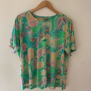 Sheer vintage floral t shirt